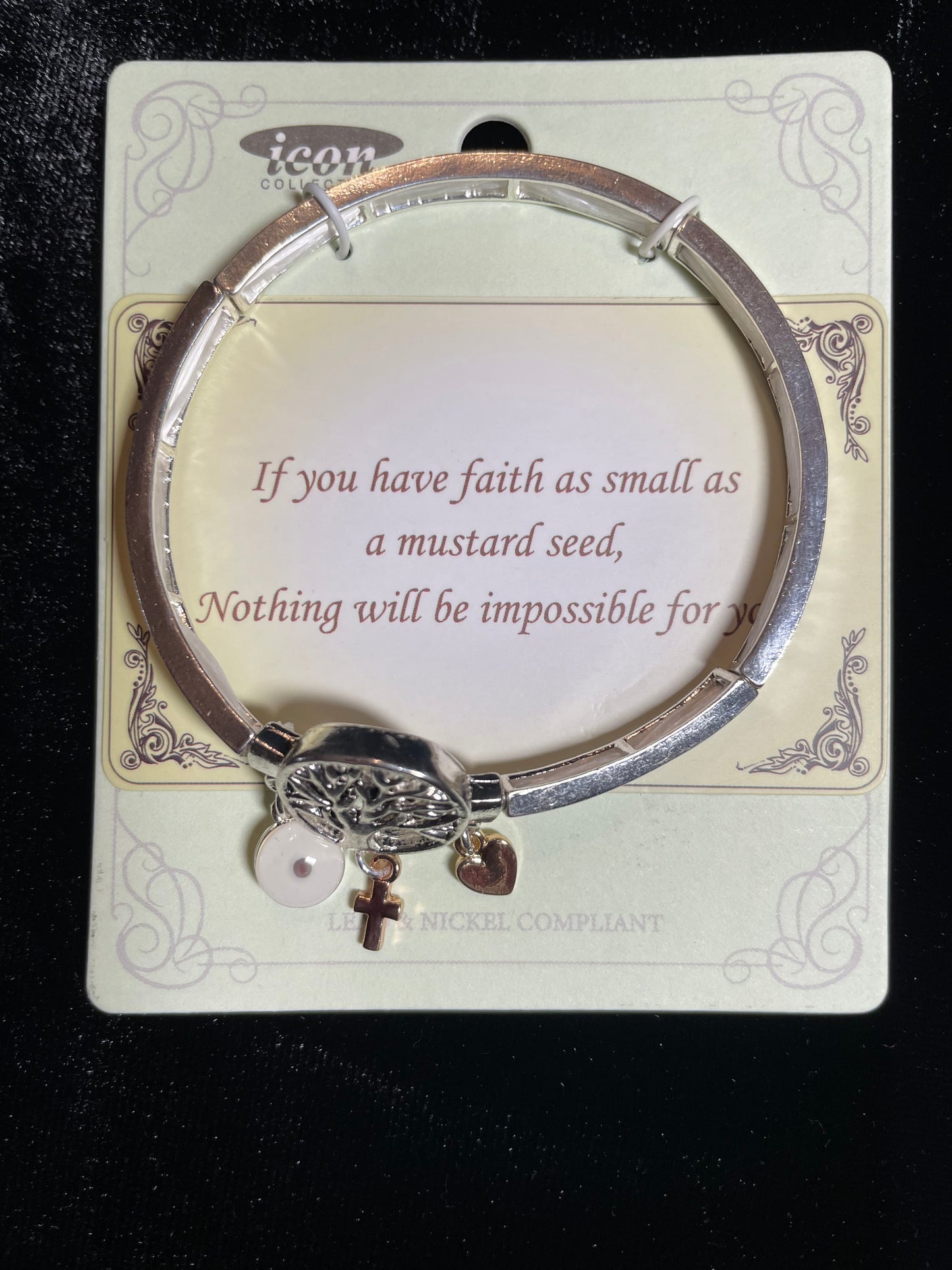 Fashion- Mustard Seed Faith- Life of Tree Message-Fashion Bracelet